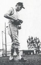 Photo of Earl "Spud" Chandler on the mound.