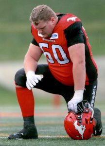 Image of Shane Bergman in Calgary Stampeders uniform